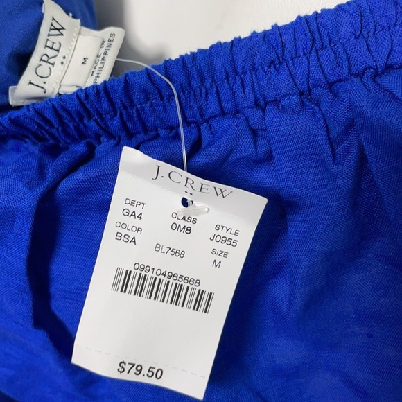 J. Crew One Shoulder Blue Dress NEW - Picture 4 of 5